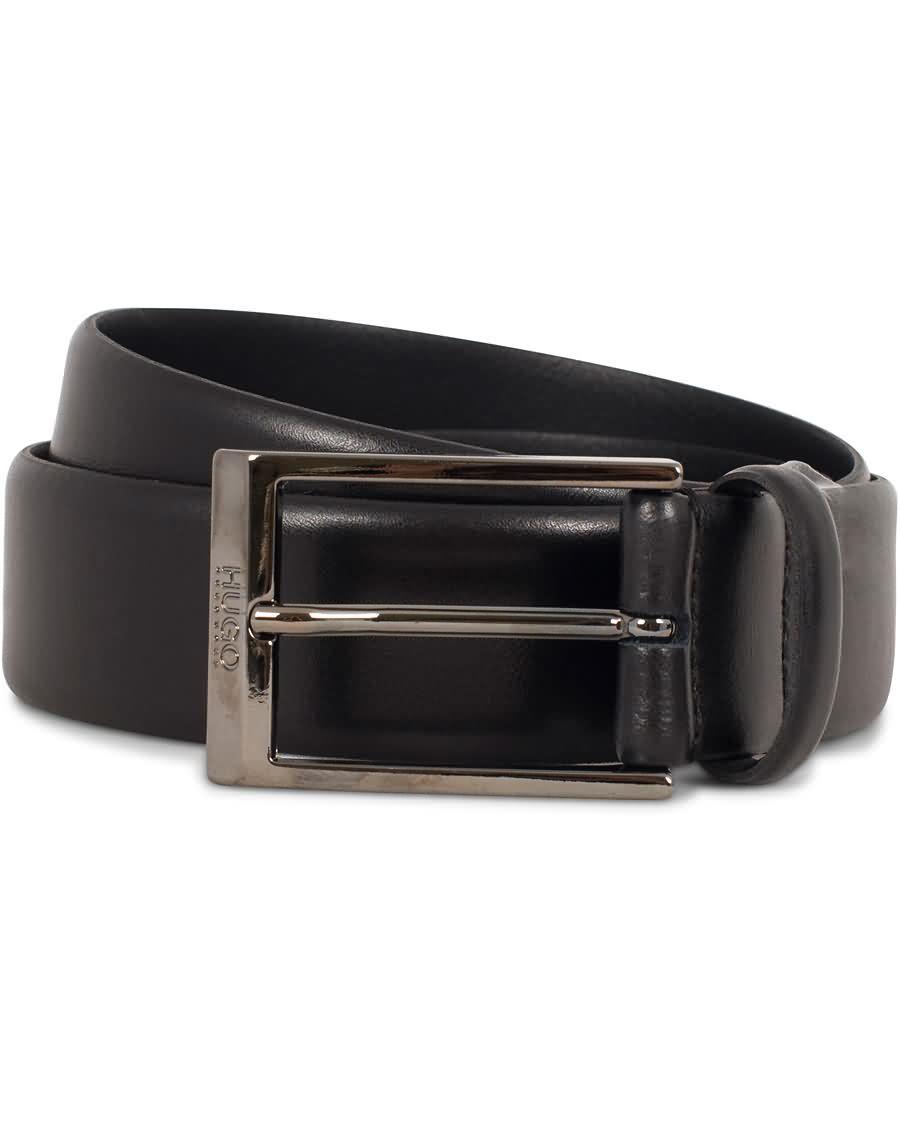 hugo c-gamal 3,5cm leather belt black f5msl